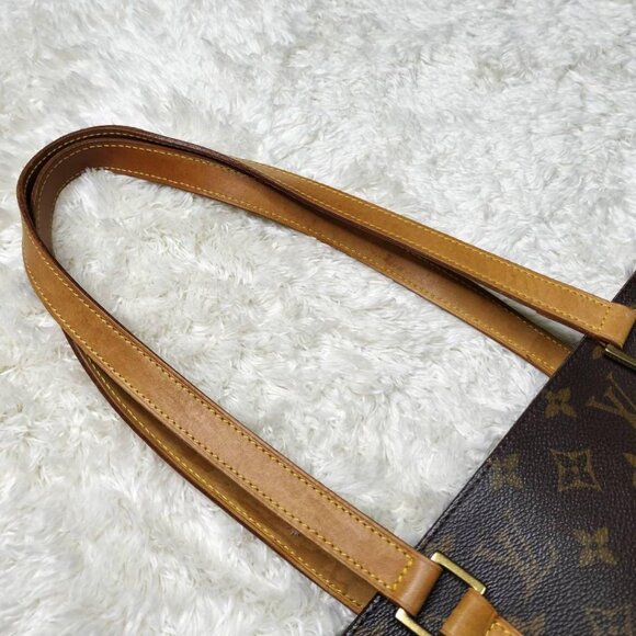Authentic LOUIS VUITTON Monogram Luco XL Tote Shoulder Bag LV Brown Tan - Picture 10 of 11